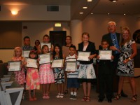 The 2008 Recycling Poster Contest Winners with Supervisor Mayfield.