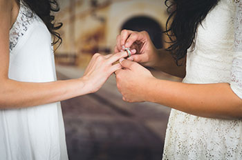 Couple getting married