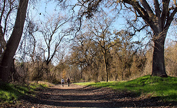 Hiking in one of the many parks in Stanislaus County 