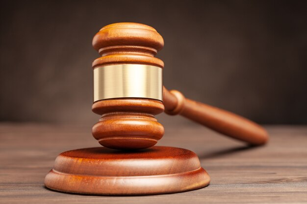 gavel resting on sound block