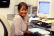 Picture of lady at her desk